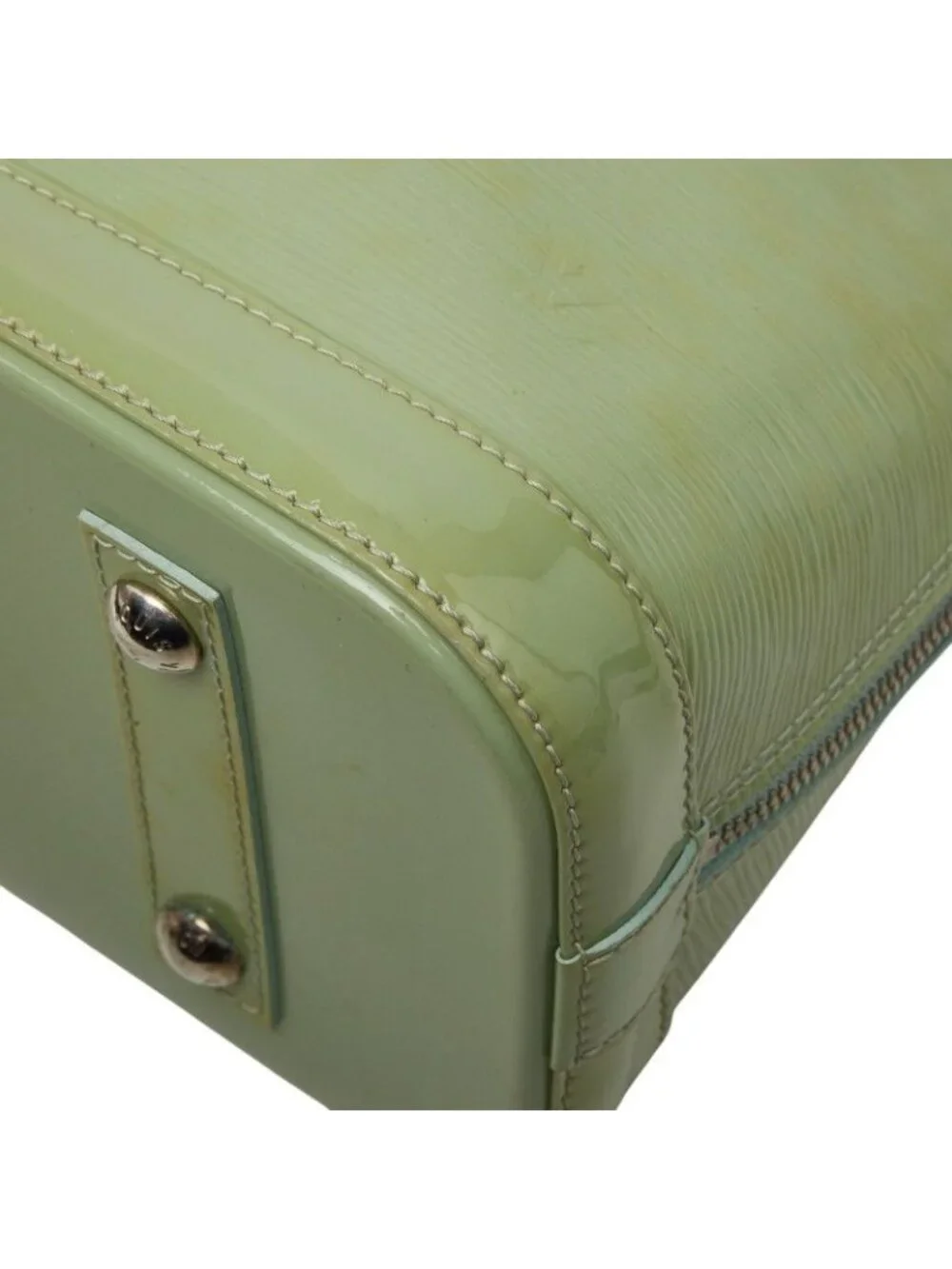 Louis Vuitton Epi Electric Alma PM Shoulder Bag Mint Green Patent Leather